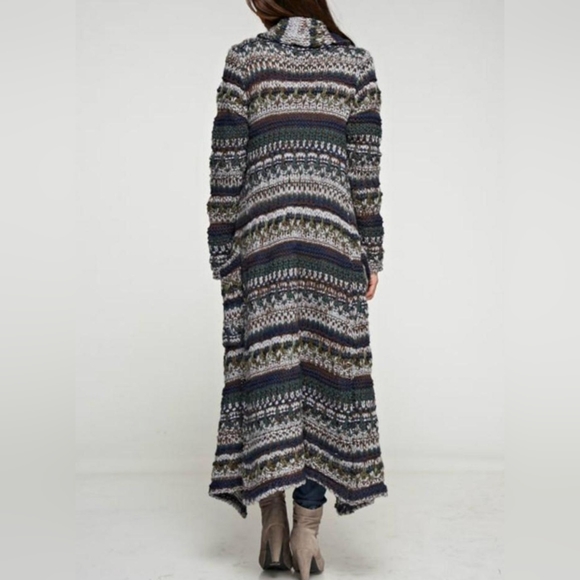 Love Stitch Luxurious and chic, wool blend Cardigan Duster - Picture 2 of 3